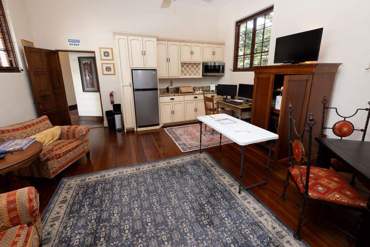 A kitchenette and living space in a separate wing of Villa Del Mare at 13801 Arbor Circle in Ocean Springs on Wednesday, May 27, 2026.