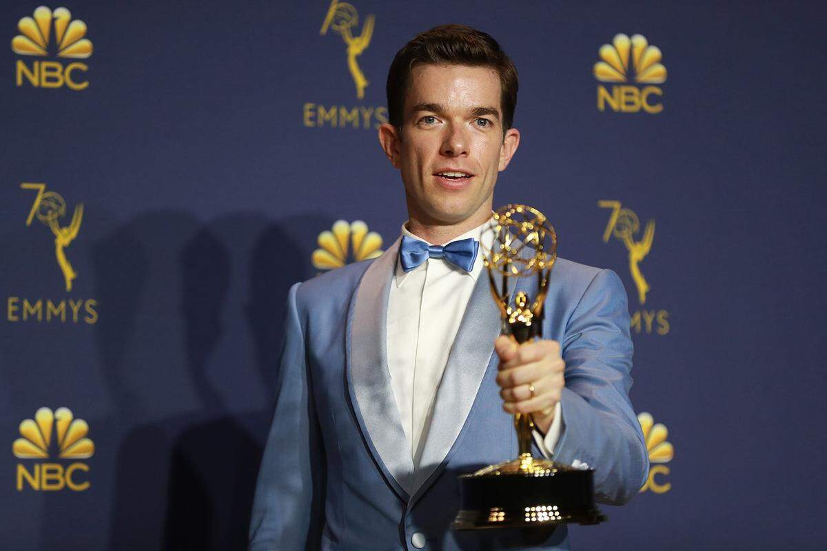 John Mulaney is seen backstage during the 70th Primetime Emmy Awards at the Microsoft Theater in Los Angeles in 2018. A portion of his show filmed at the Coast Coliseum in Biloxi is in a new Netflix show with David Letterman.