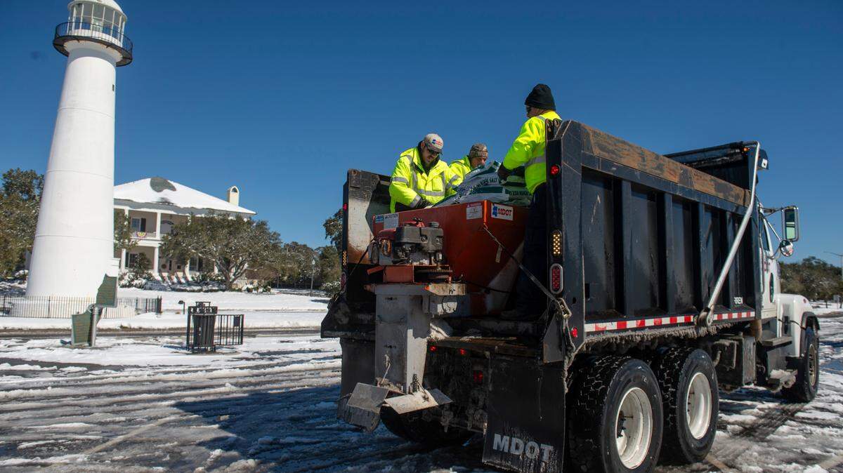 Attempting to keep the roads clear across South Mississippi was a full-time job Wednesday, Jan. 22, 2025.
