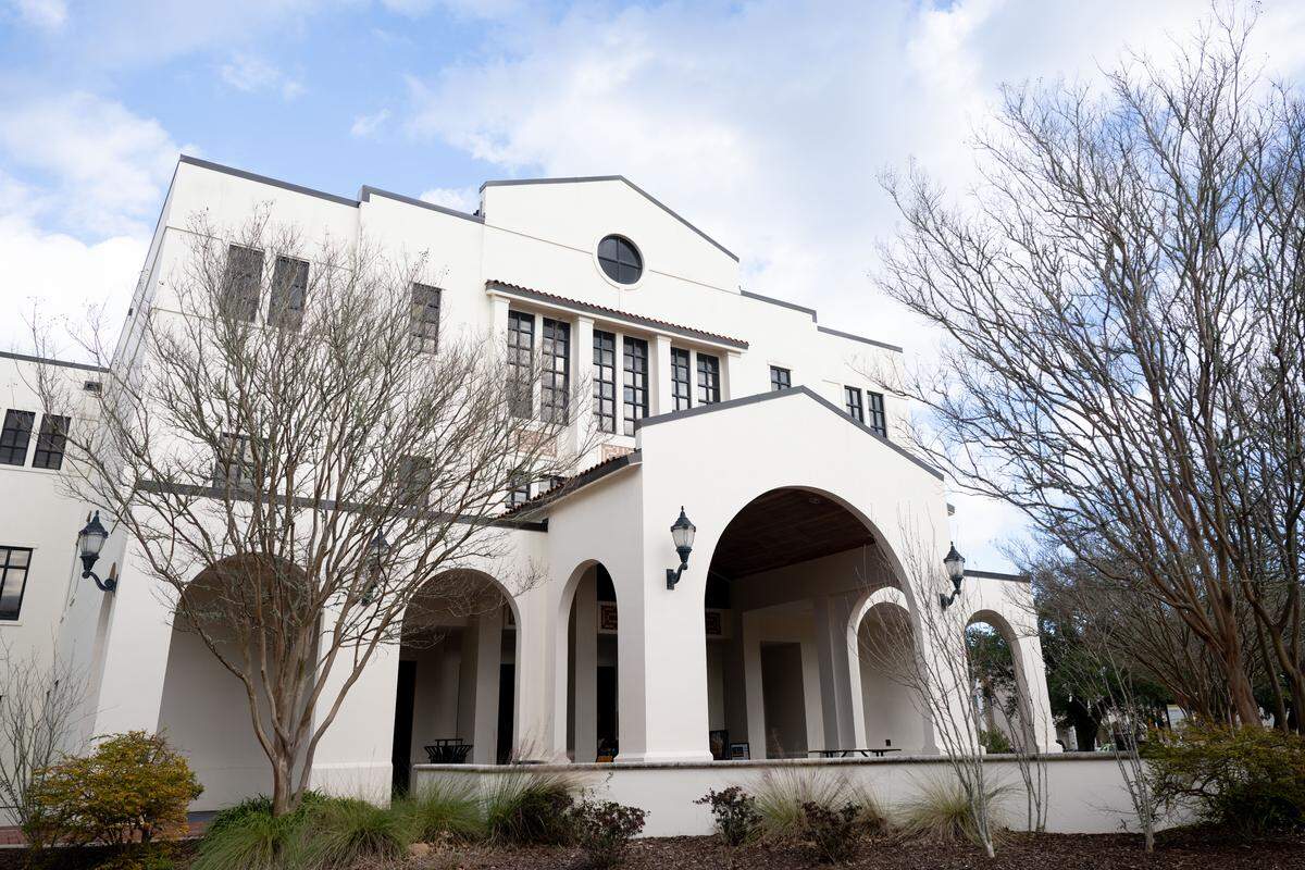 The outside to the Gulf Coast Library at The University of Southern Mississippi Gulf Park Campus on Tuesday, Feb. 3, 2026.