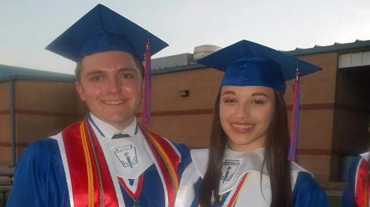 Pascagoula High School 2016 Valedictorian Joseph Hasbrouck and Salutatorian Victoria Miller.
