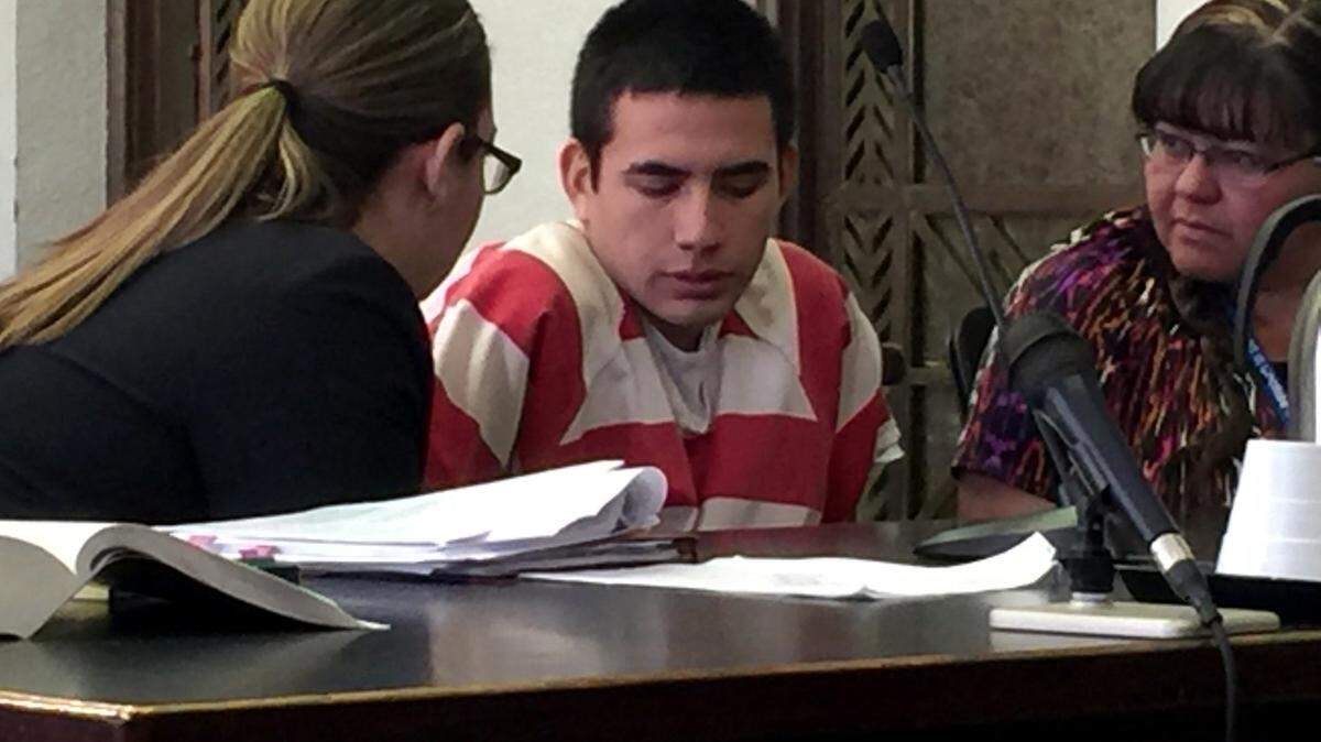 Mario Nieblas-Villalobos, 17, faces drug trafficking charges in adult court on Thursday, April 28, 2016, under a Cochise County, Ariz., program called Operation Immediate Consequences, which seeks to deter young men and women from participating in marijuana trafficking on the U.S.-Mexico border. (Nigel Duara/Los Angeles Times/TNS)