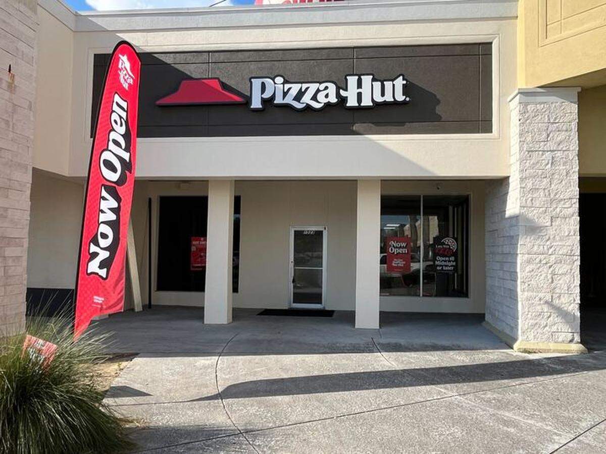 Pizza Hut is open in Ocean Springs, in the same plaza as Winn-Dixie. A grand opening is planned for Friday, with free pizza for a year awarded to the first people in line.
