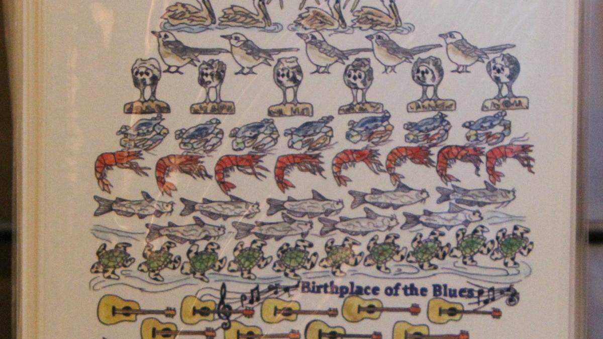 JOHN FITZHUGH/SUN HERALD 
 Mississippi's Twelve Days of Christmas wall hanging by Suzanne Nelson available at the Biloxi Visitors Center.