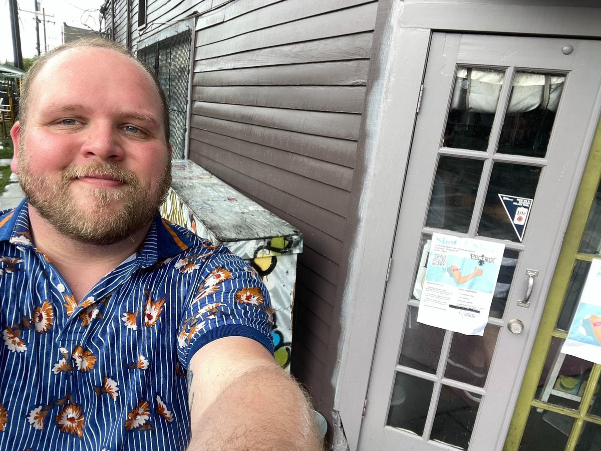 Sun Herald editor Justin Mitchell receieved the first dose of the monkeypox vaccine at Phoenix Bar in New Orleans on Aug. 9, 2022.