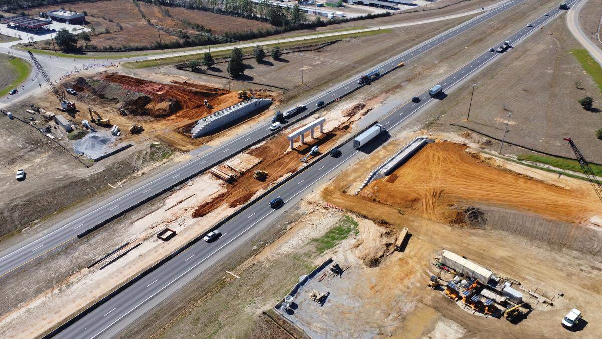 Work continues on a new bridge over I-10 at the Menge Avenue Exit in Harrison County ahead of the opening of a new Buc-ee’s travel center. Two night closures are scheduled to allow crews to span the interstate.