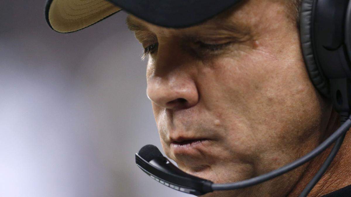 Jonathan Bachman/Associated PressNew Orleans Saints coach Sean Payton works the sideline in the first half of an NFL football game against the Detroit Lions in New Orleans, Monday.