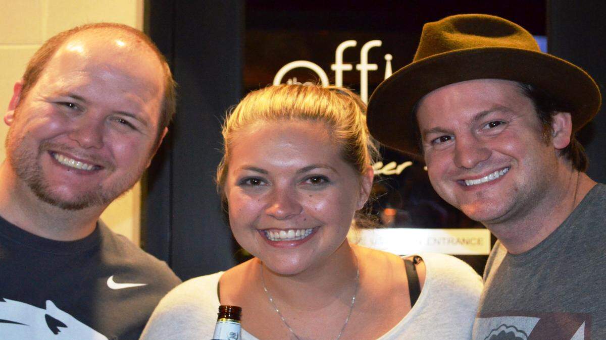 Brandon Brodsho, and Ashley and Andrew Knight at The Office