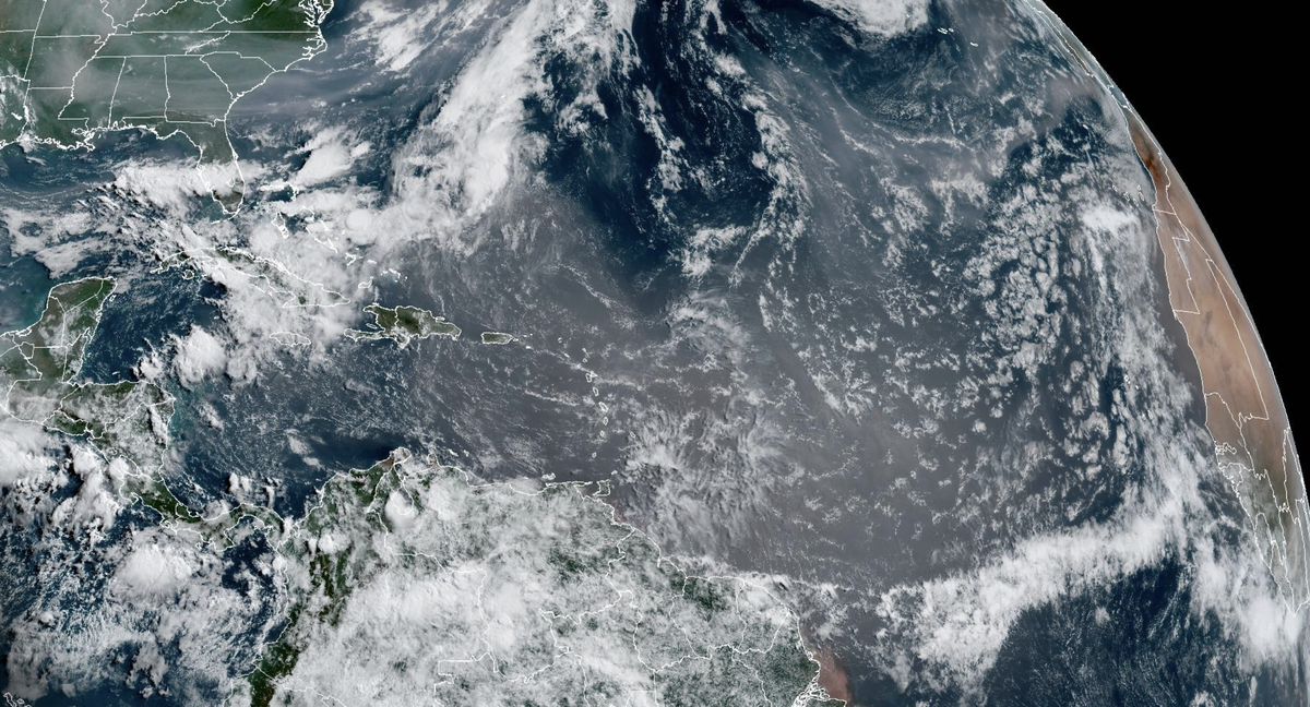 A cloud of Saharan dust from Africa was floating toward the Gulf Coast on Monday, June 2, 2025.