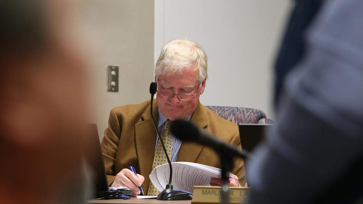 JUSTIN MITCHELL/SUN HERALDHarrison County Attorney Tim Holleman at Board of Supervisors meeting on Monday, Feb. 8, 2016.