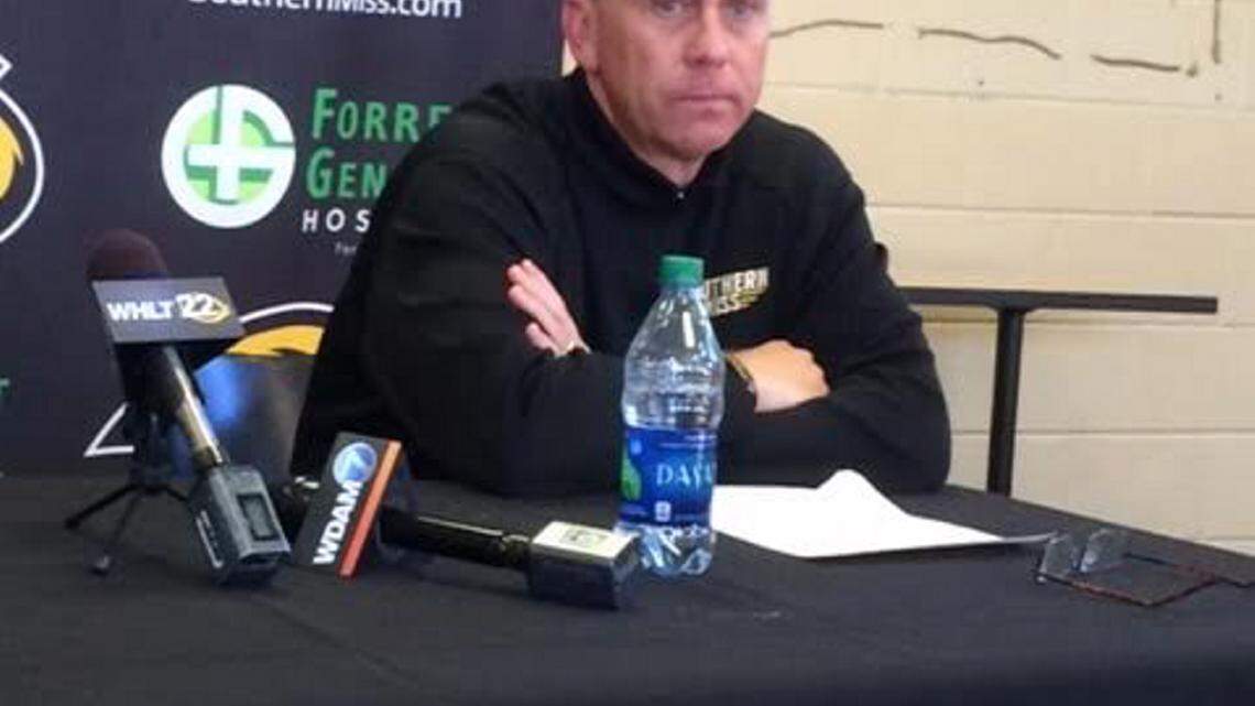 ALAN HINTON/SPECIAL TO THE SUN HERALD 
 Southern Miss football coach Todd Monken resigned Sunday to become offensive coordinator for the Tampa Bay Buccaneers.