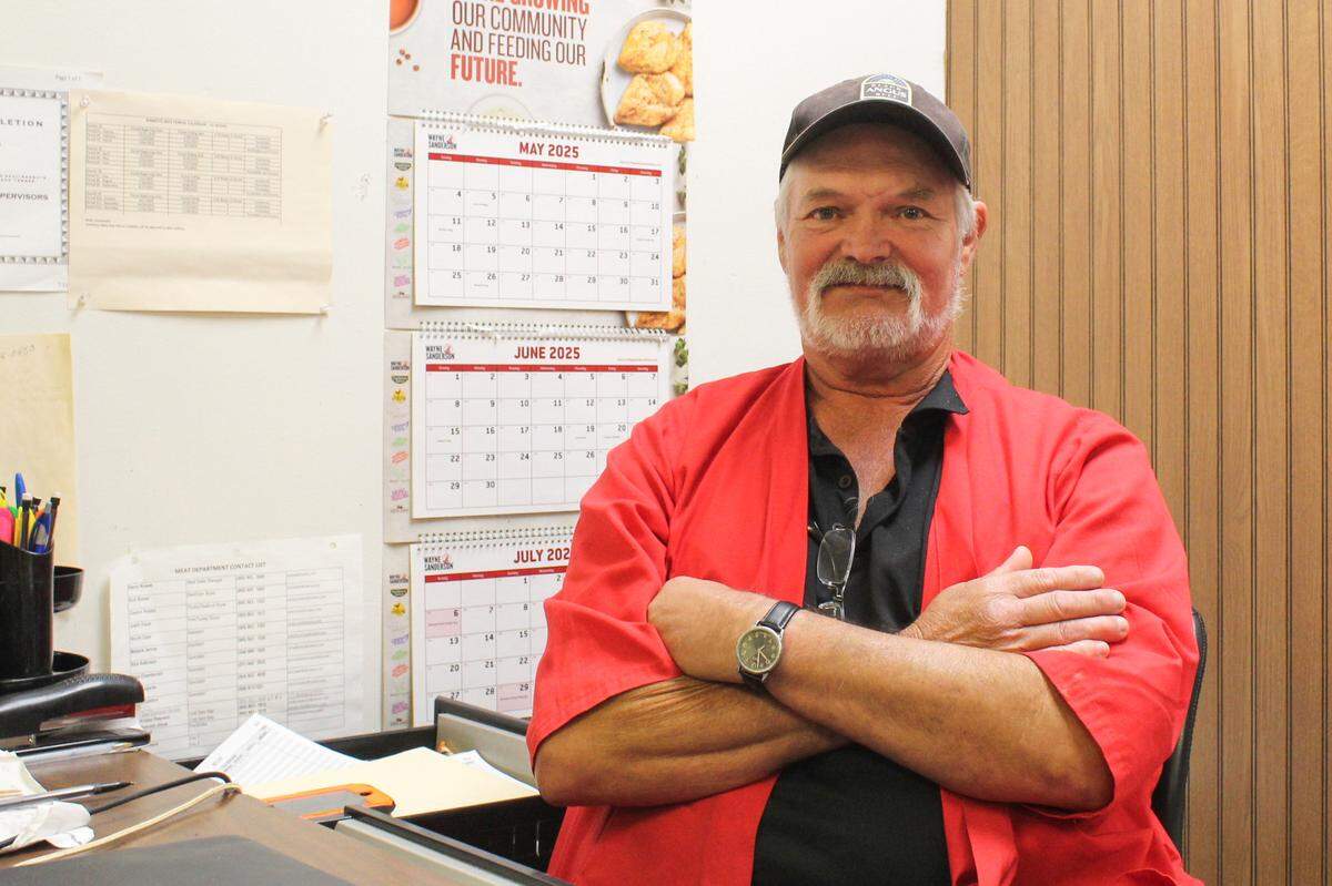 Vint Necaise, head meat cutter at Ramey’s Marketplace, poses for a photo at the grocery store in Gautier on Friday, June 6, 2025.