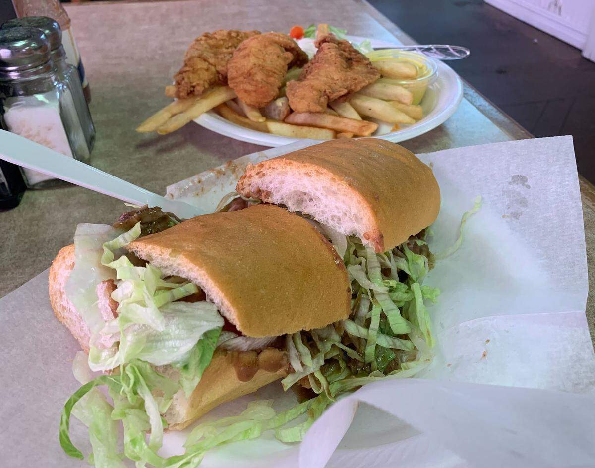 The famous roast beef po’boy at The Lunch Box in Bay St. Louis