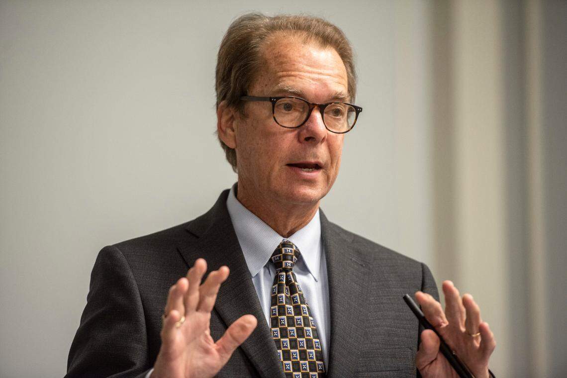 Gulfport Mayor Billy Hewes speaks before a city council meeting at Gulfport City Hall on Tuesday, Sept. 7, 2021.