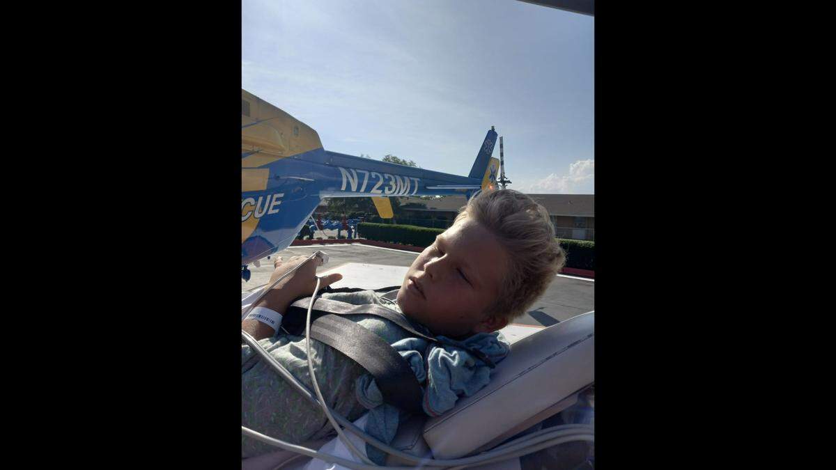 Andre White, 11, was airlifted to an Alabama hospital after he started experiencing headaches and an inability to move part of his body and other symptoms. He was diagnosed with a rare and incurable brain cancer called DIPG.