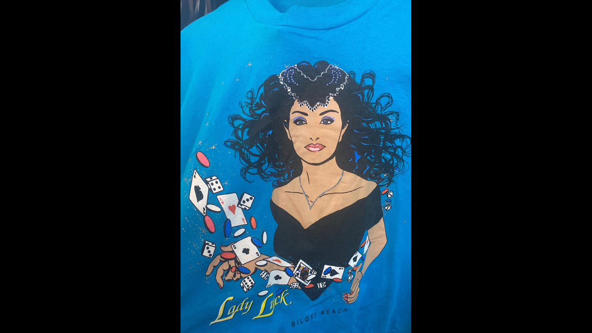 Natalie Biolata of Houston, Texas, found a Lady Luck Casino Biloxi T-shirt at a vintage store in August 2022.
