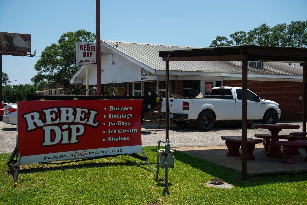 Rebel Dip, an ice cream and burger stand that opened in 1962, in Gulfport on Tuesday, June 11, 2024. The stand is now for sale for $2 million.