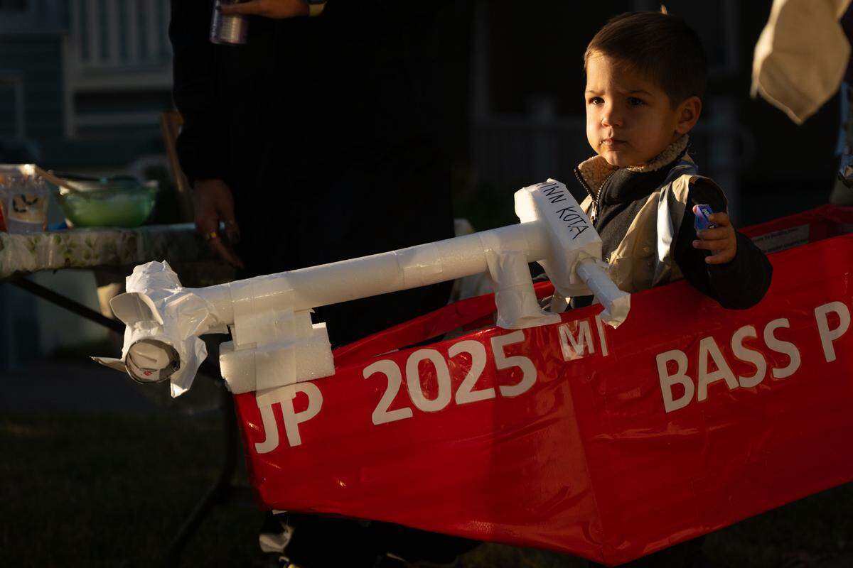 James Puckish walks down Rue Magnolia during Boo On The Rue in Biloxi on Thursday, October 30, 2025.