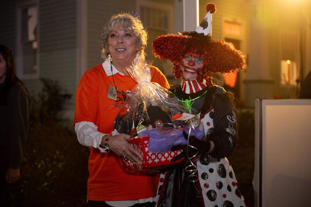 Winners of the Halloween costume contest are announced during Boo On The Rue in Biloxi on Thursday, October 30, 2025.