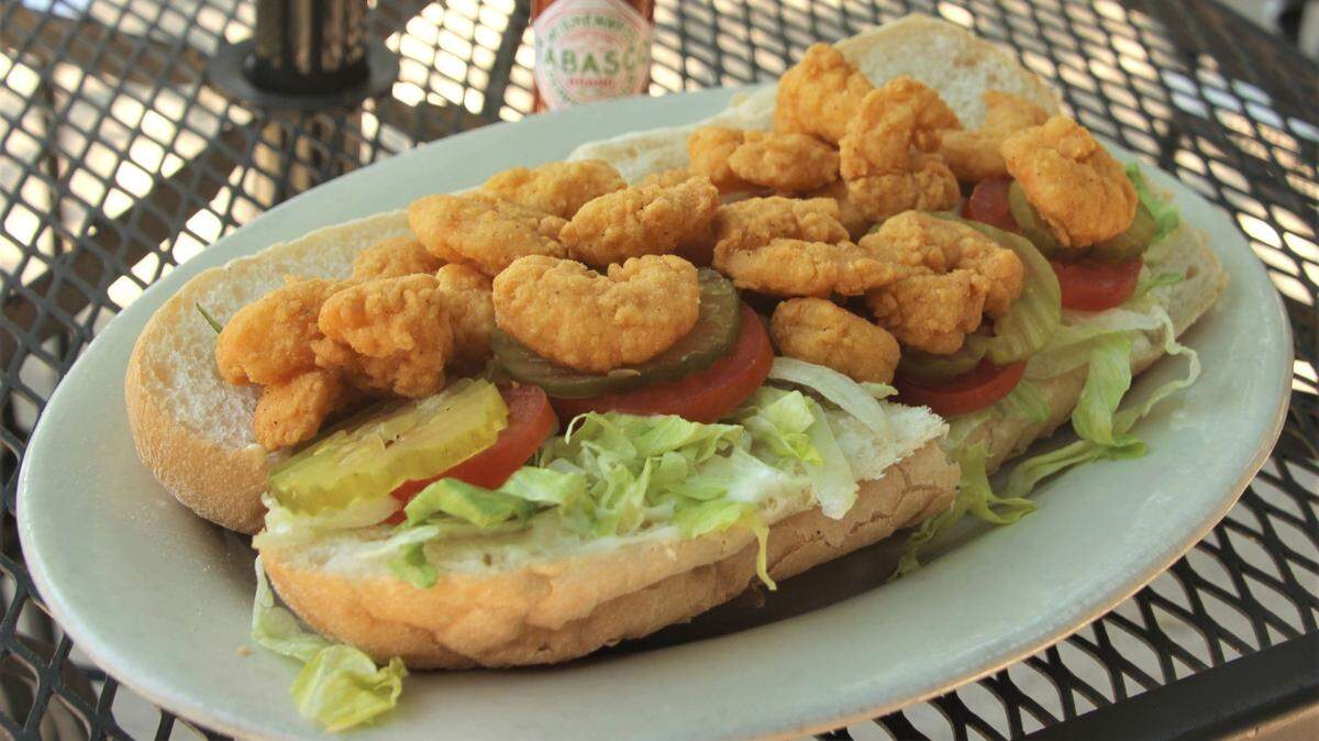 The shrimp po-boy at Cuz’s Old Town Oyster Bar and Grill in Bay St. Louis