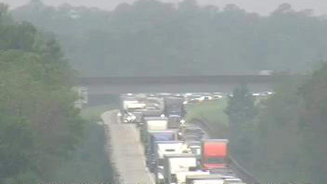 Evacuees finding delays on I-10 near Alabama line after crash, South MS authorities say