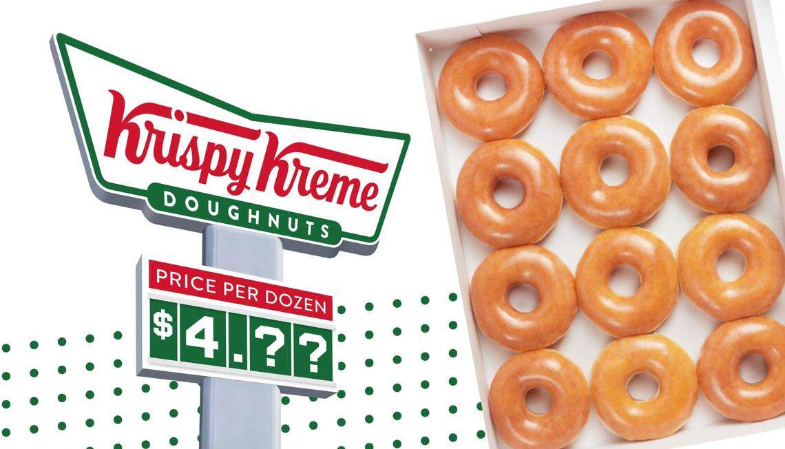 Krispy Kreme will drop the price of its Original Glazed dozen doughnuts to match the national average price per gallon of regular gas on Wednesdays, starting April 13.