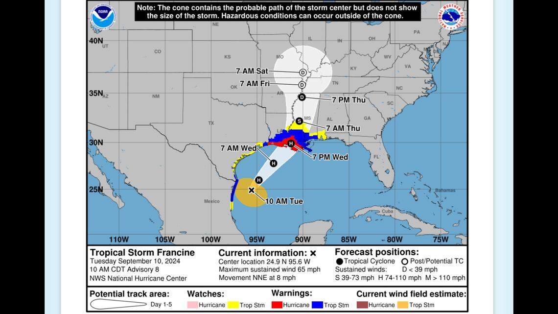 Experimental ‘cone of uncertainty’ gets real-time test with Francine. Here’s what’s new