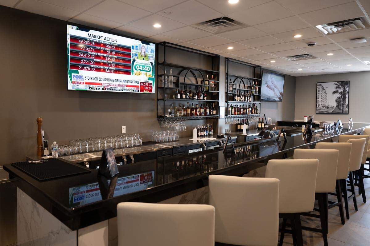 The Rooftop Bar overlooks the Mississippi Sound.