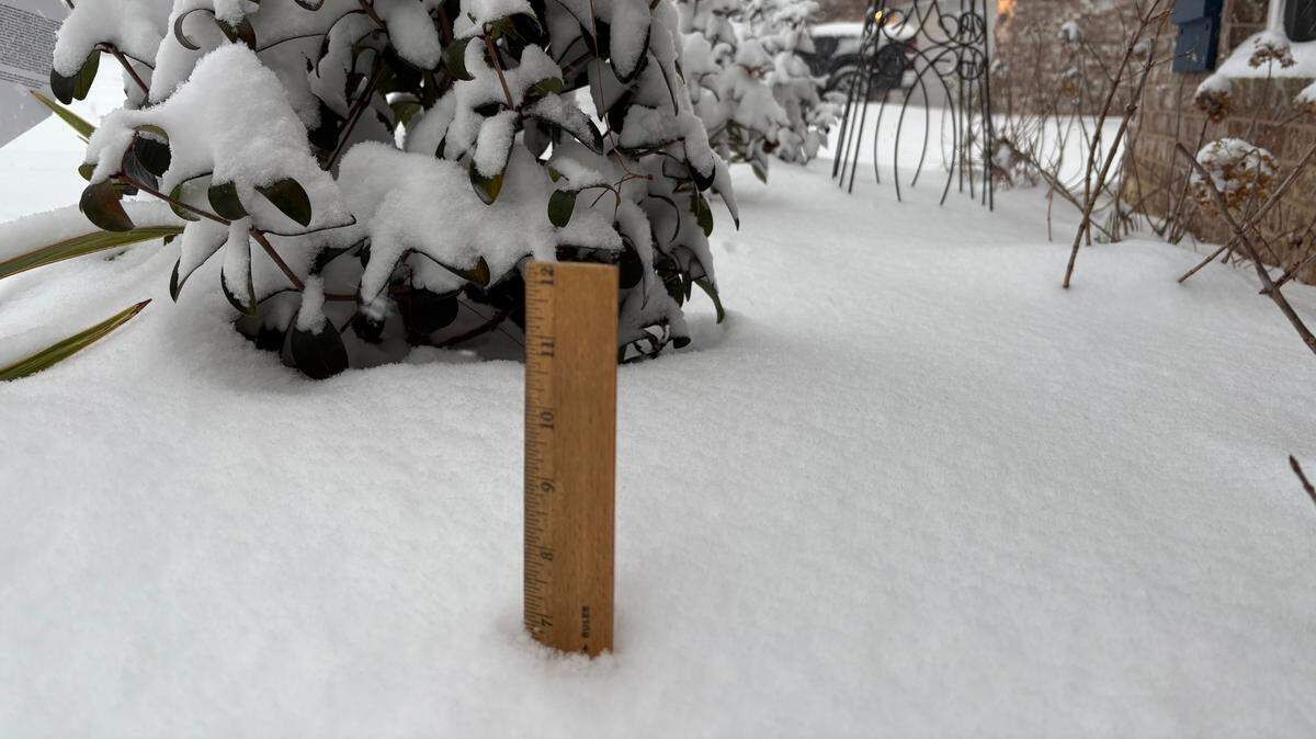 The total snowfall continues to rise in Ocean Springs, where one measurement found 7 inches on Tuesday, Jan. 21, 2025.