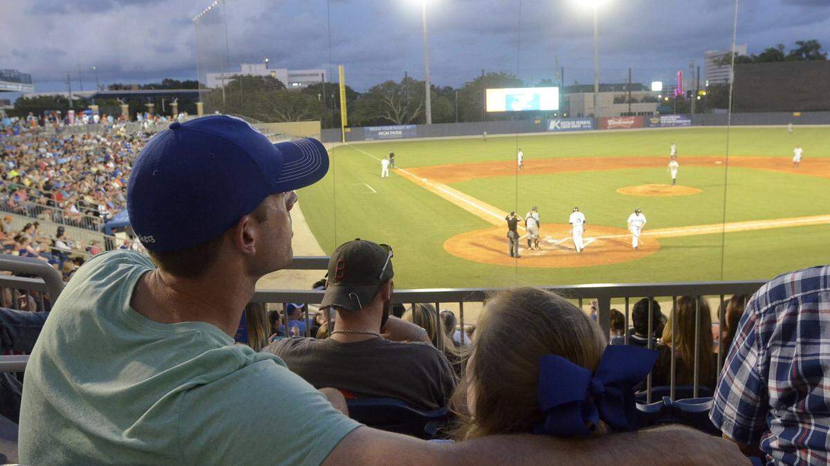 TIM ISBELL/SUN HERALDFans watch the Shuckers play the Montgomery Biscuits at MGM Park in Biloxi on June 18. With the stadium now nearly complete, the team can focus in the off-season on creating a mascot, completing the south entrance and tweaking the menu at the concession stands.
