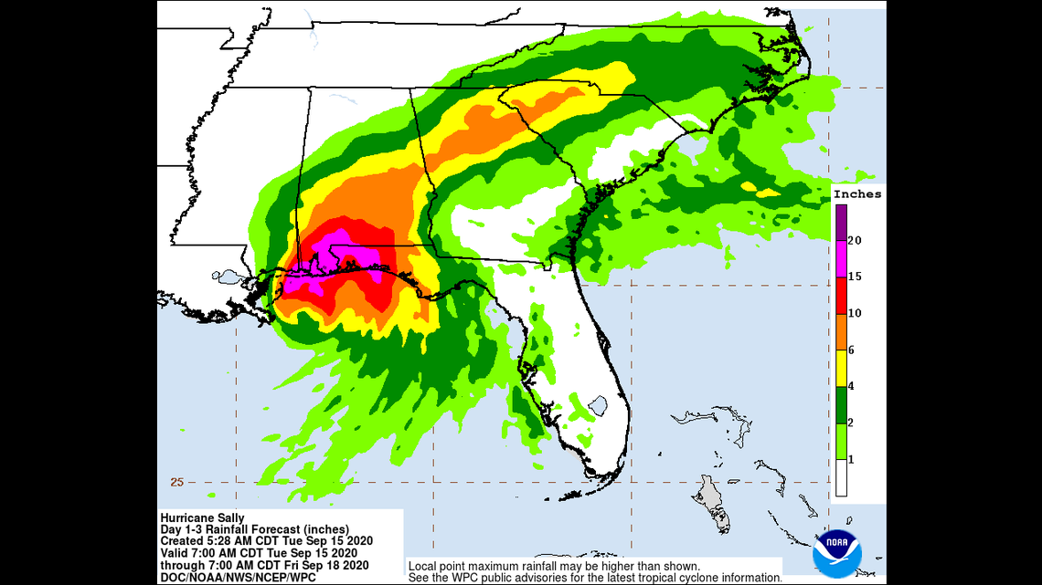 Hurricane Sally slows to 2 mph. Here’s why that’s very dangerous for the Southeast