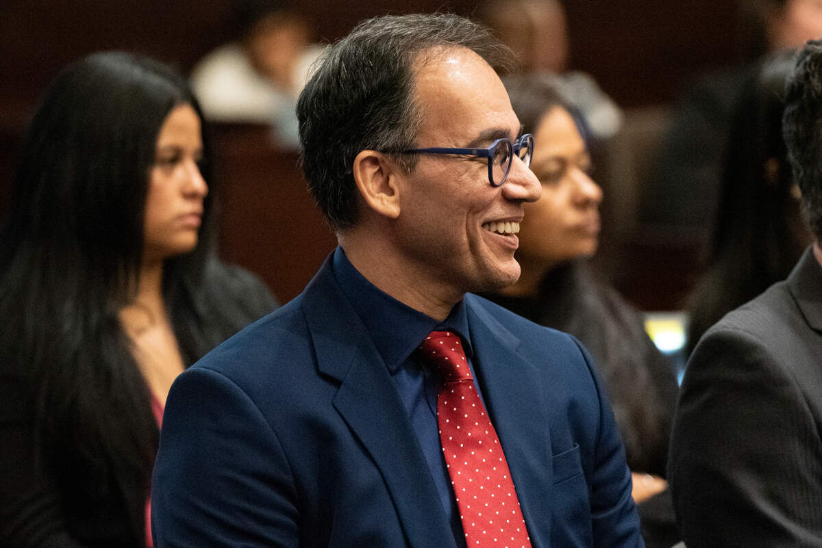Ali Fatemi-Ardekani, an immigrant from Canada, smiles as he becomes a naturalized American citizen during a naturalization ceremony at Dan M. Russell Courthouse in Gulfport on Thursday, Oct. 19, 2023.