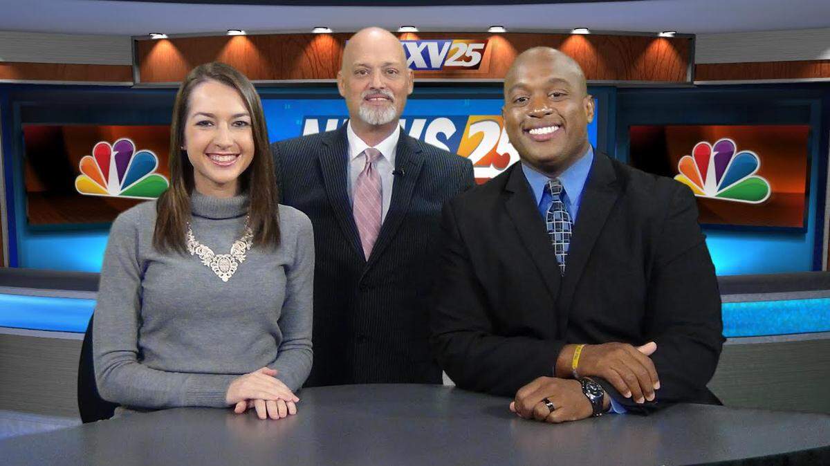 PHOTO COURTESY WXXV 
 "News 25 Today" anchors Katerina Luketich and Bryan Kennedy will be joined by meteorologist Steve Taylor for "News 25 at Noon," which will begin airing Feb. 1.