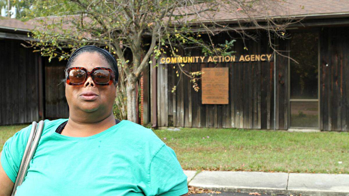 ANITA LEE/SUN HERALD 
 Willie Mae Clark, 56, of Gulfport has depended on the Gulf Coast Community Action Agency for help paying her utility bills. The disabled woman was at the office Wednesday because her assistance had not come through.