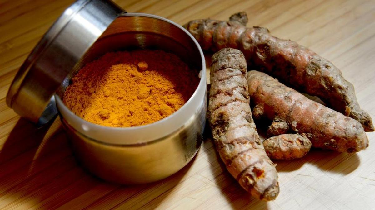 Turmeric powder.
