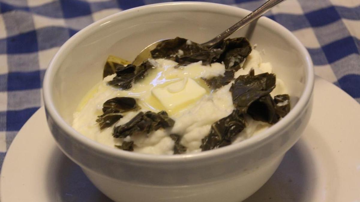 Colcannon made with collard greens gives this Irish dish Southern charm.