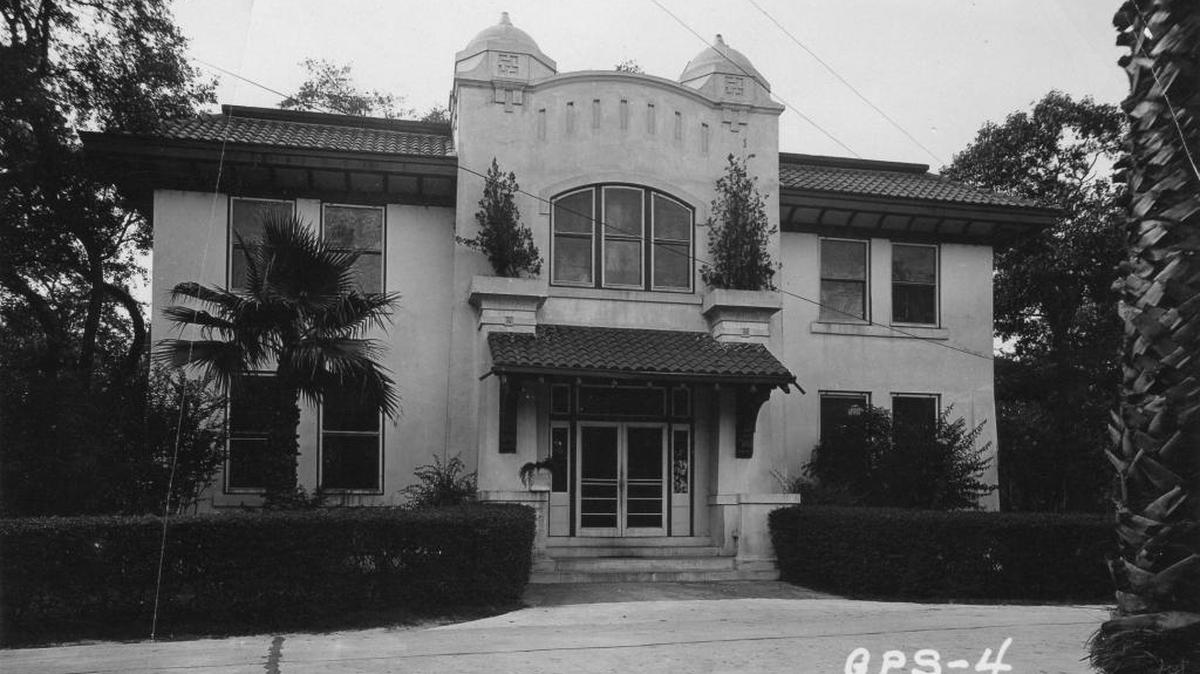 This administration building was the first Mississippi Centennial Exposition structure built in 1917 and was the last of the Expo buildings to be torn down in 1951 as then-owners of the property, the U.S. Veterans Administration, updated. Replacement buildings were in a similar Spanish Colonial Revival style and several of those were restored after Hurricane Katrina as Gulfport, now owners of the National Historic Landmark site, plans redevelopment.
