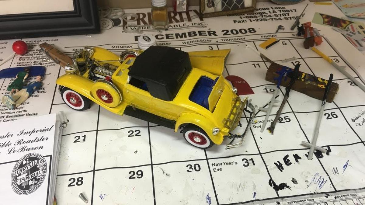 The last model on which T.F. Monti was working is on display at the War and Peace Museum in Waveland.