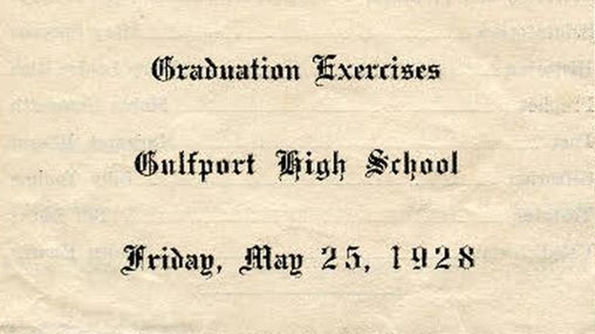 The largest class thus far graduated from Gulfport High School in 1928.