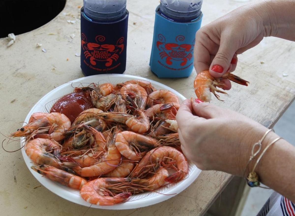 Boiled shrimp is a crowd favorite at the Biloxi Seafood Festival each year.