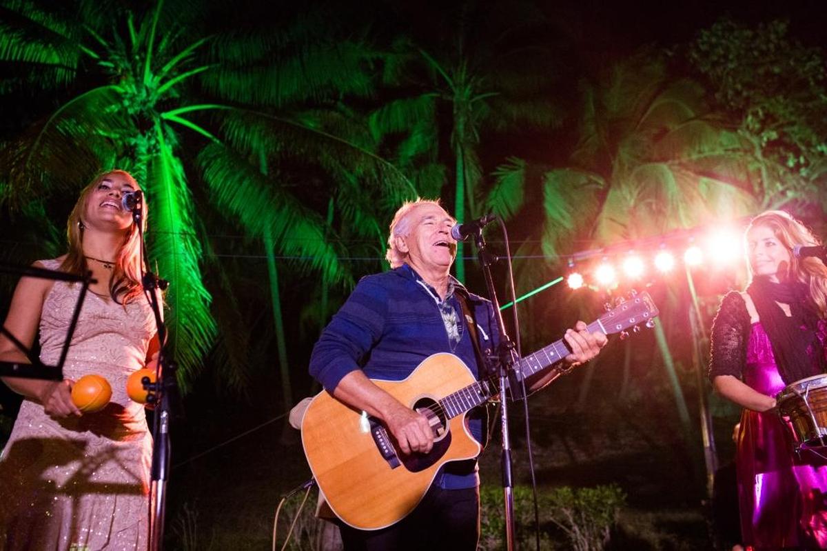 Jimmy Buffett plays in Havana on March 21, 2016. ‘Escape to Margaritaville,’ Buffett’s musical featuring new songs and past hits, is opening on Broadway.