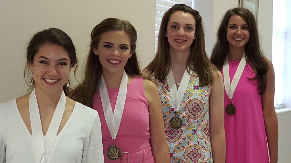 Distinguished Young Women contestants from South Mississippi are DYW of East Jackson County, Hollis Hoggard; DYW of Pascagoula, Elizabeth Burrow; DYW of West Jackson, Cailin Sims; and DYW of Greene County Charlsie Hicks.