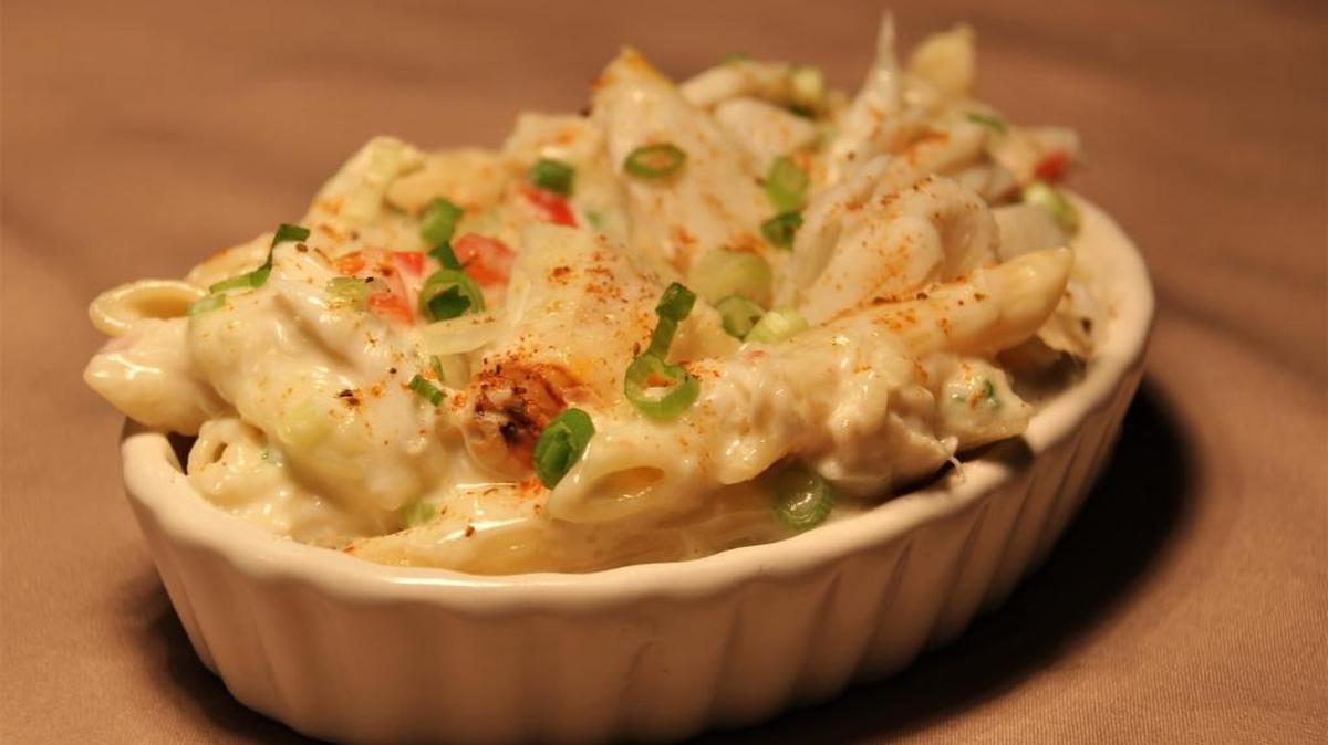 Lobster macaroni and cheese is about as decadent as it gets.
