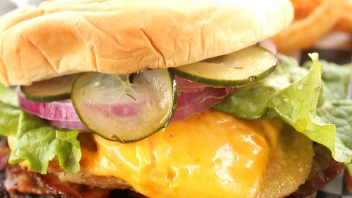 This cheesburger was served at the Alcove in Long Beach, which is no longer in business.
