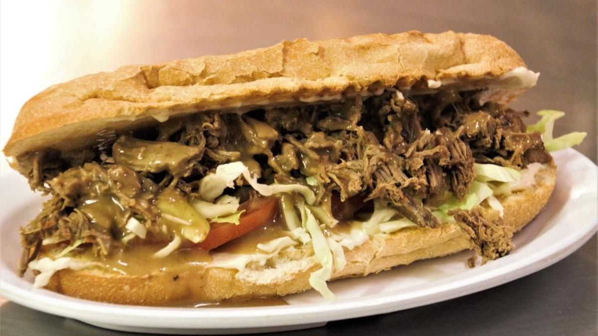 A roast beef po-boy is messy, but worth every paper towel it takes.