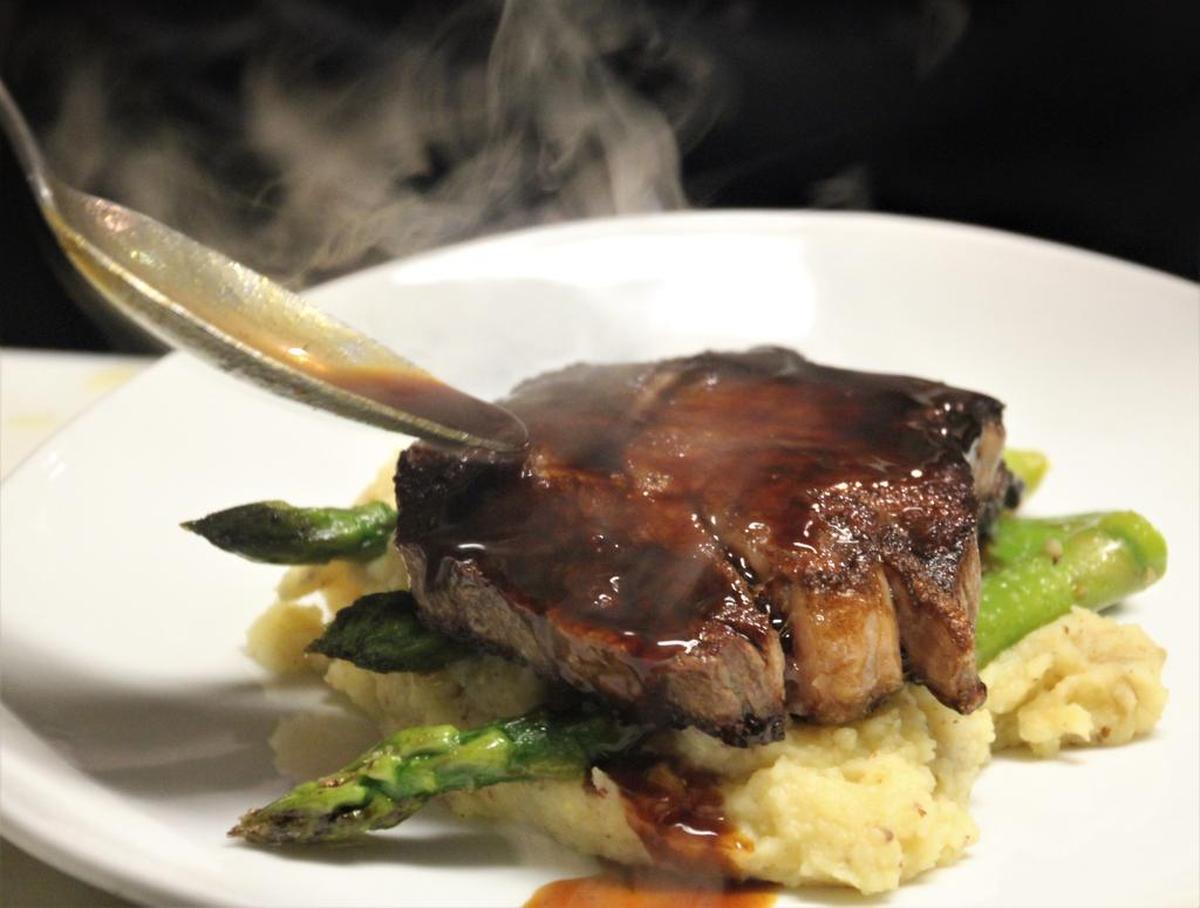 A prime steak from Charred in Ocean Springs, another restaurant on Government Street operated by Nicaud Restaurant Group.