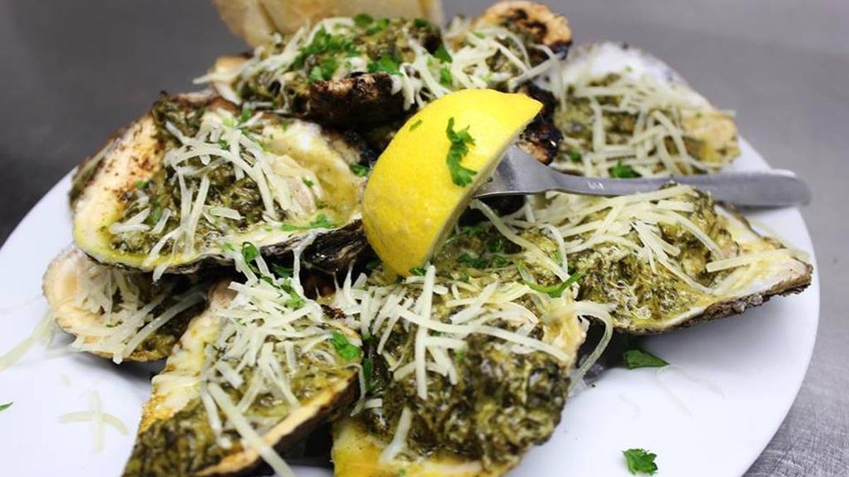 Always serve oysters Rockefeller with wedges of lemon.