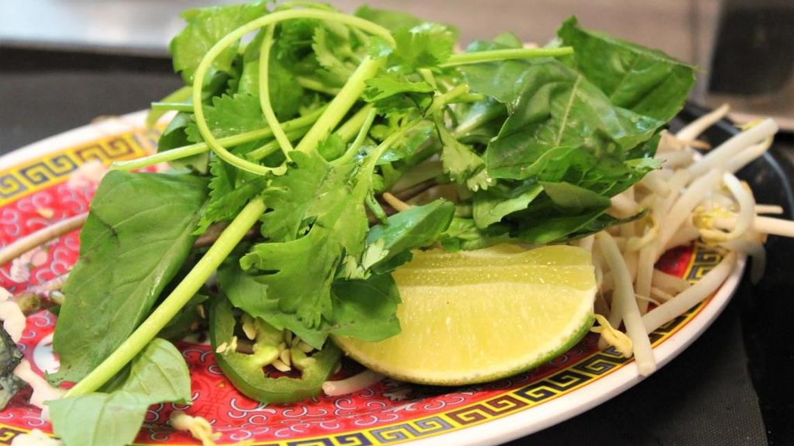 Try adding garnishments to your pho, but a little goes a long way