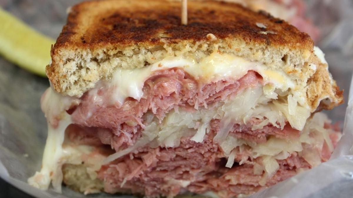 This is a Reuben as served at In and Out Breakfast in Biloxi.