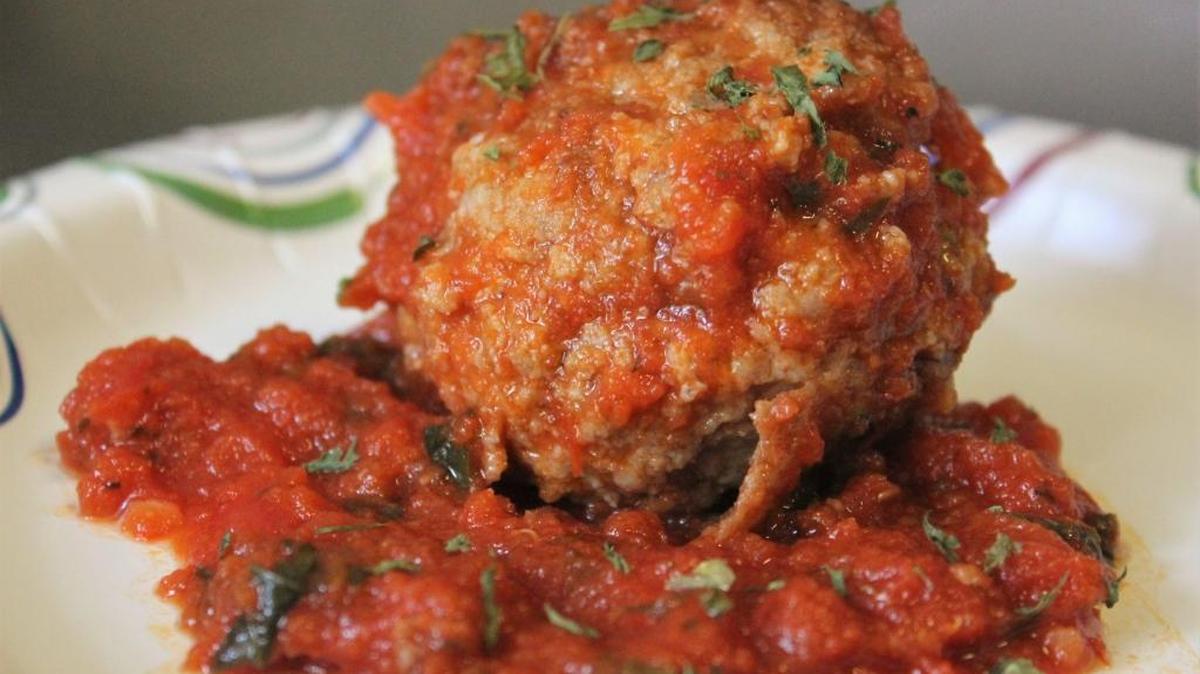 This delicious meatball was made by In and Out Breakfast on Pass Road, Biloxi.